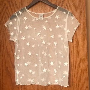 Express One Eleven Sheer Star Tee